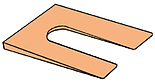 The Steel Supply Co.’s Plastic Horseshoe Shim – Slot size 13/16”, available in up to 900 pcs/carton.