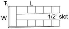 The Steel Supply Co.’s Single Slot Tapered Wedge – Slot size ½.