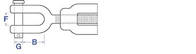Jaw 316 Stainless Turnbuckle Fittings 