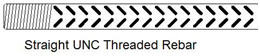 Straight UNC Threaded Rebar