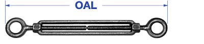 Eye & Eye Galvanized Turnbuckle Assemblies