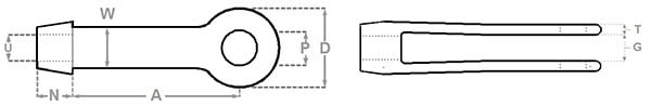 Clevis Side and Top 600 x 98