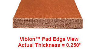 The Steel Supply Co.’s Viblon Pads with 14”-7” dimensions.