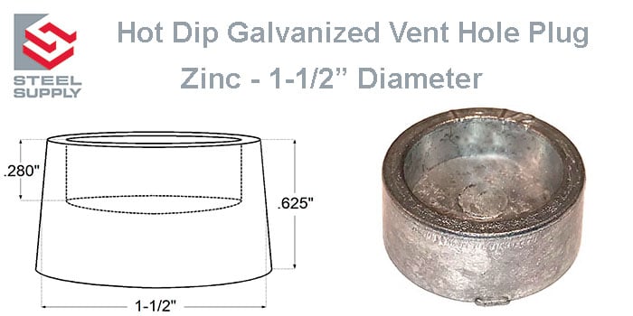 Galvanized Vent Hole Plug