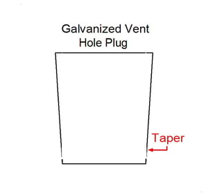 Galvanize Vent Hole Plug Sealing