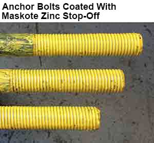 Zinc-Stop-Off-Anchor-Bolts