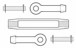 clevis and turnbuckle road assembly diagram