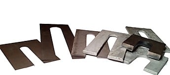 Steel Supply Co provides multiple sizes of single slotted steel shims