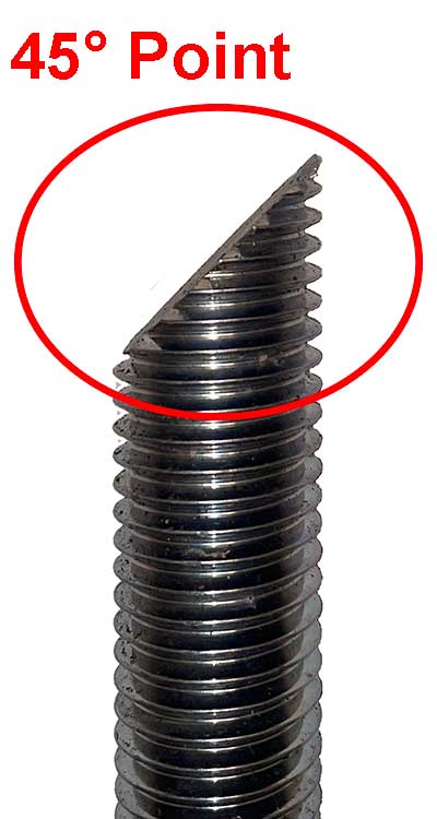 Steel Supply Co.'s 45° Point Embed Studs are easier to insert but can effect alignment.